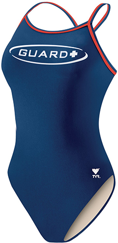 Tyr Womens Guard Durafast Lite Diamondfit Swimsuit Dgul7 401 Navy Lifeguard Equipment